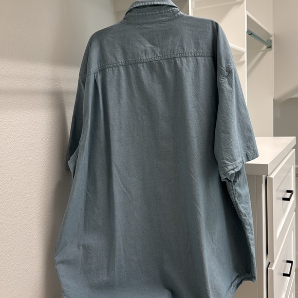 Carhartt Loose Fit Short Sleeve 100% Cotton Men’s 2XL Casual Work Shirt Lt Blue - Picture 12 of 14